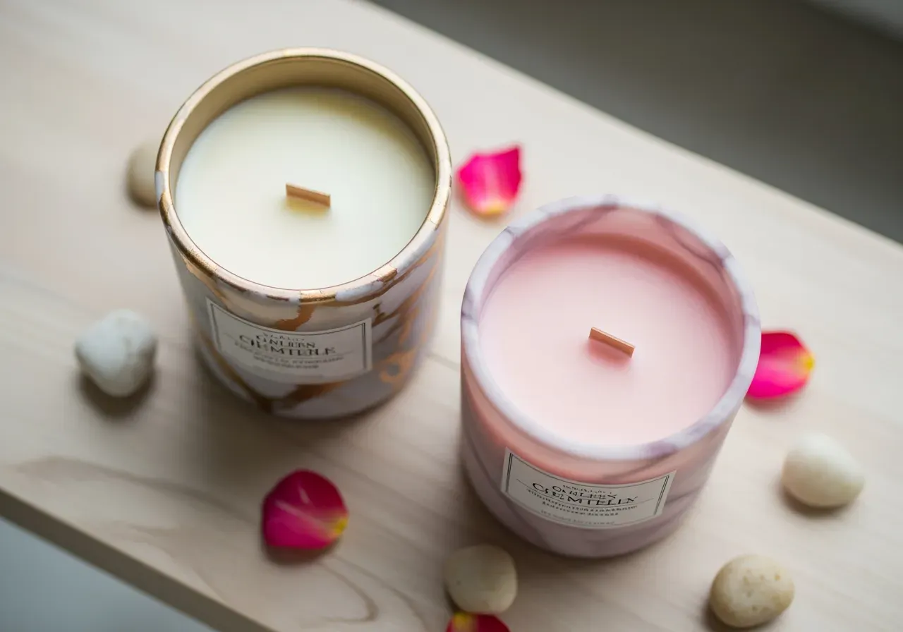 Doftguide för marmorljus champa och rose