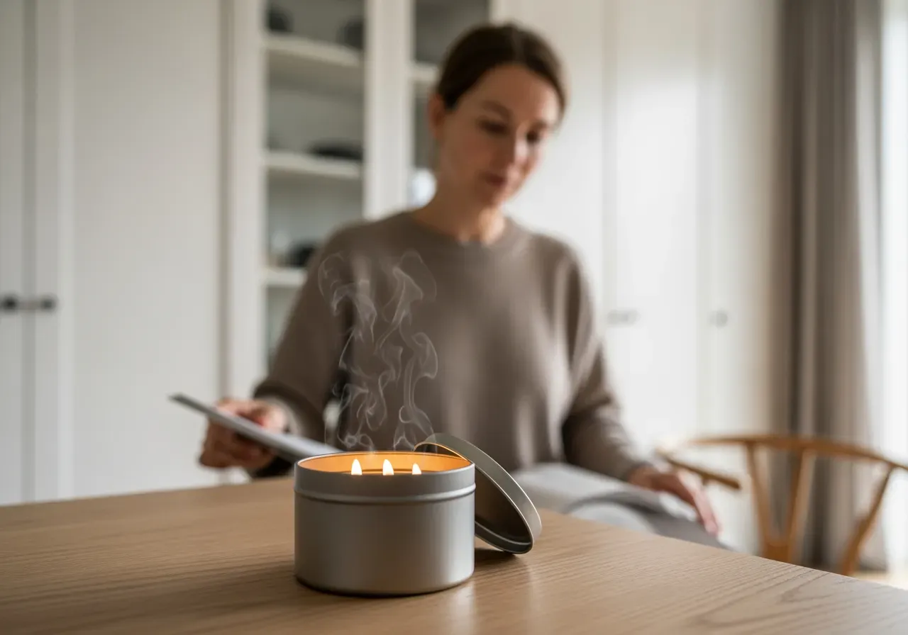 Doftnoter i plåtljus hemma