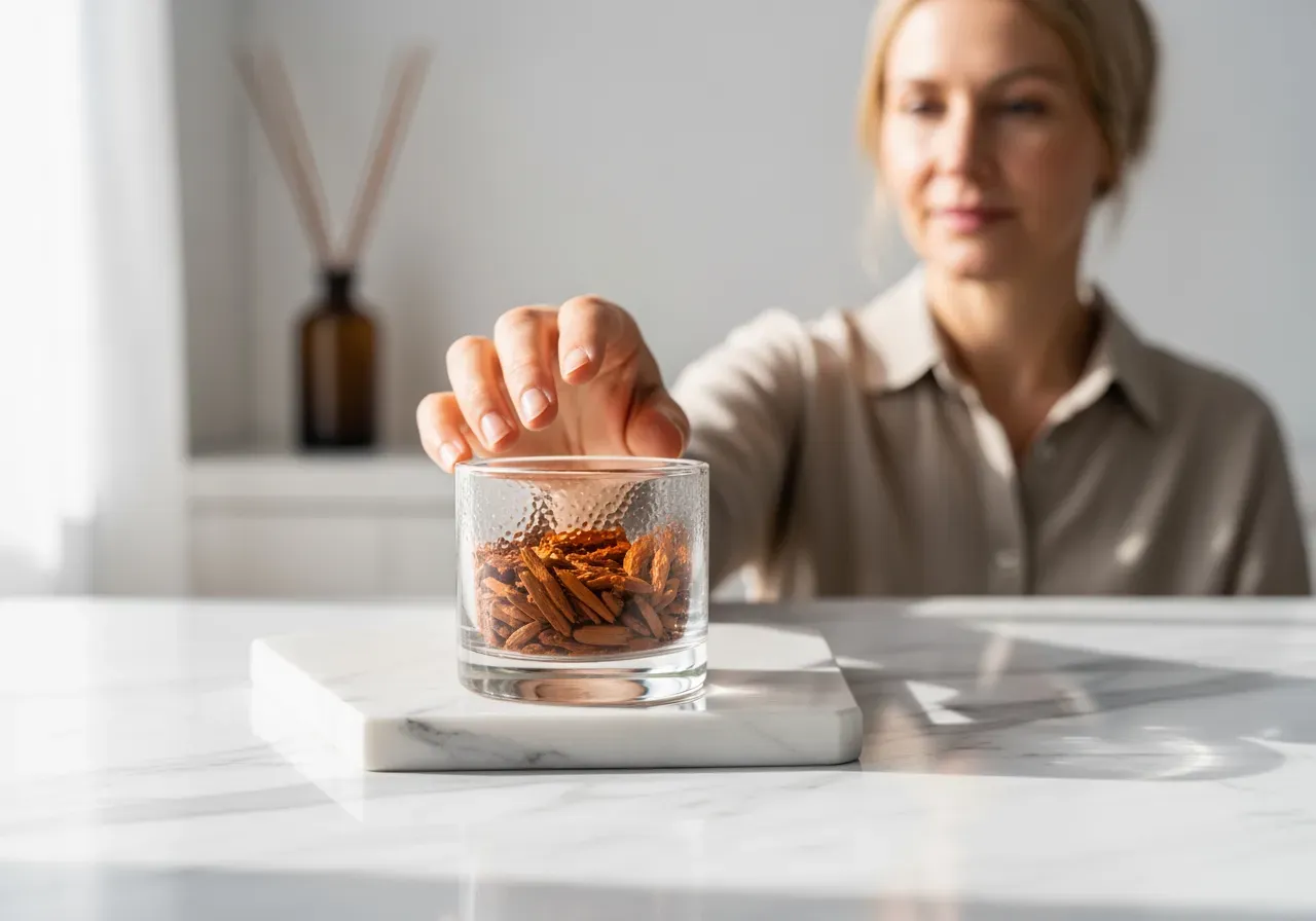 Cederdoft i glas och marmor