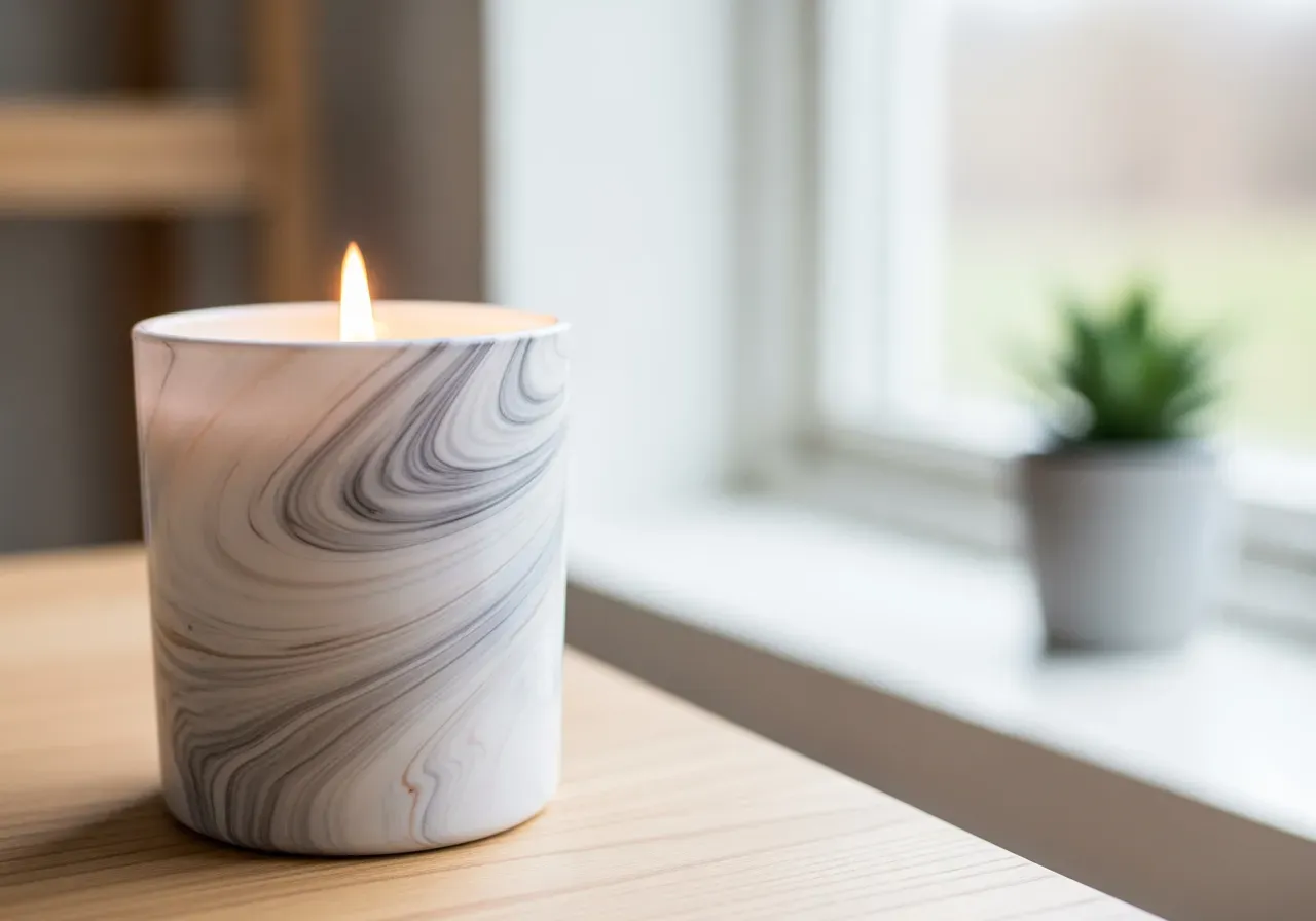 Kashmir i marmor doftljus