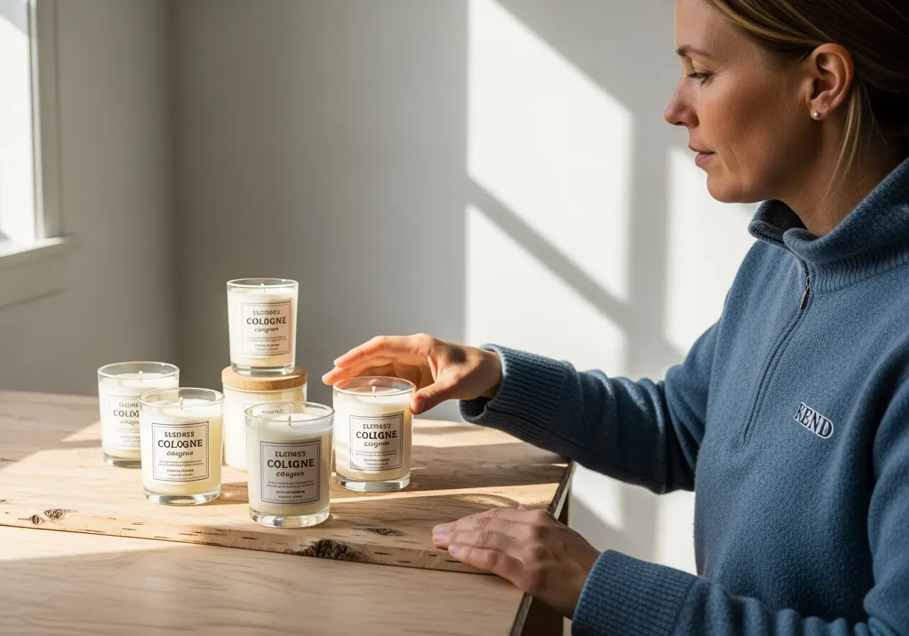 Citrusfriska kölnvatten i doftljus