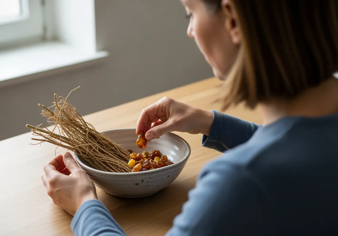 Vetiver och bärnsten i keramik