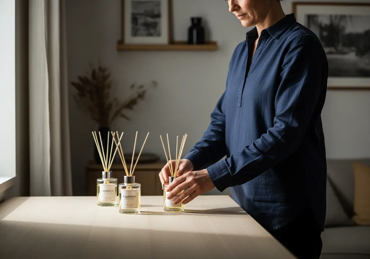 Candelize doftpinnar i hemmiljö