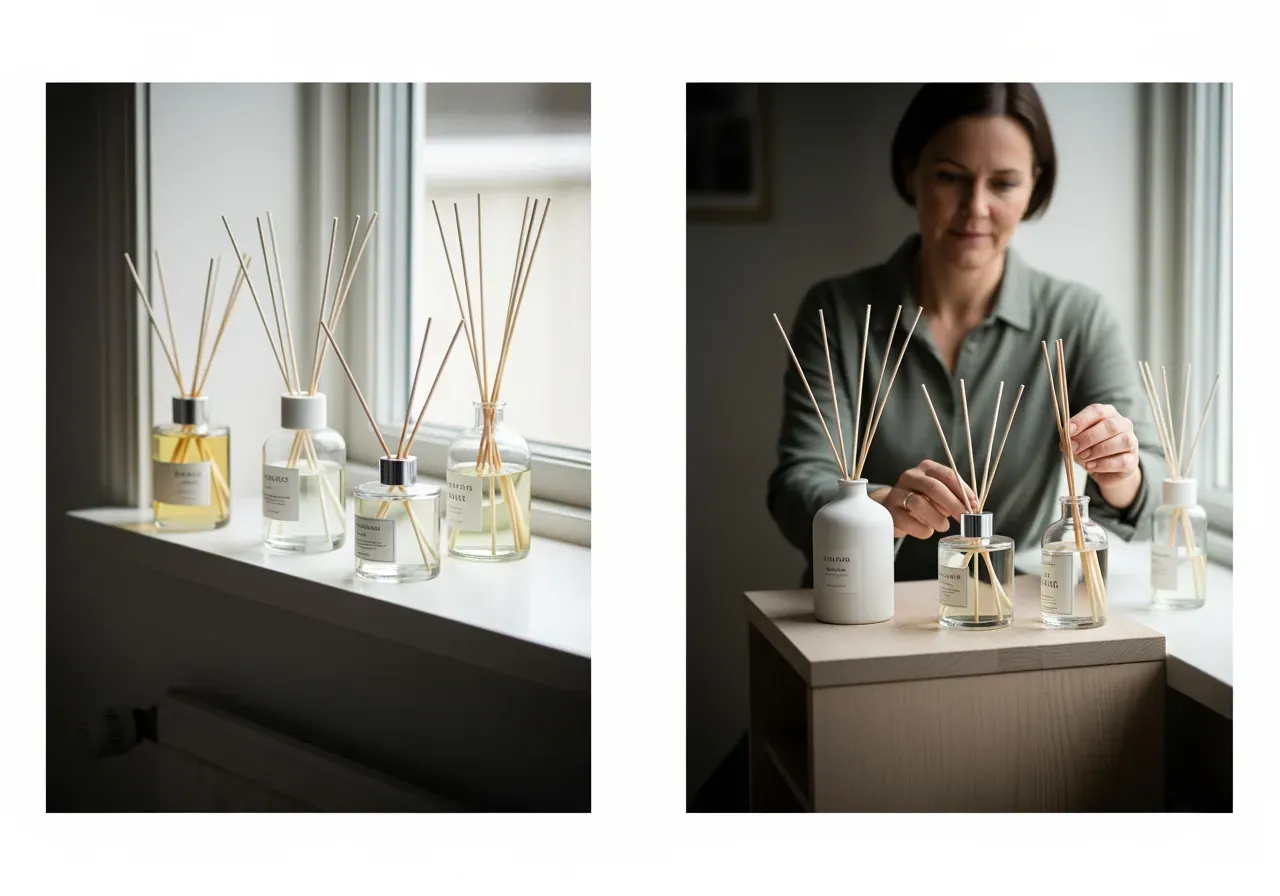 Doftpinnar och diffusers i hemmet