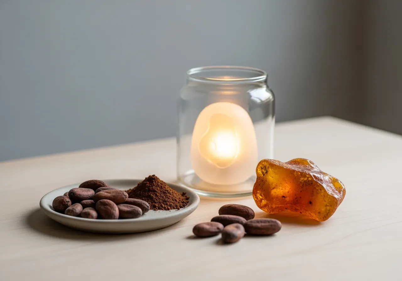 Doftguide kakao och ambra i ljus