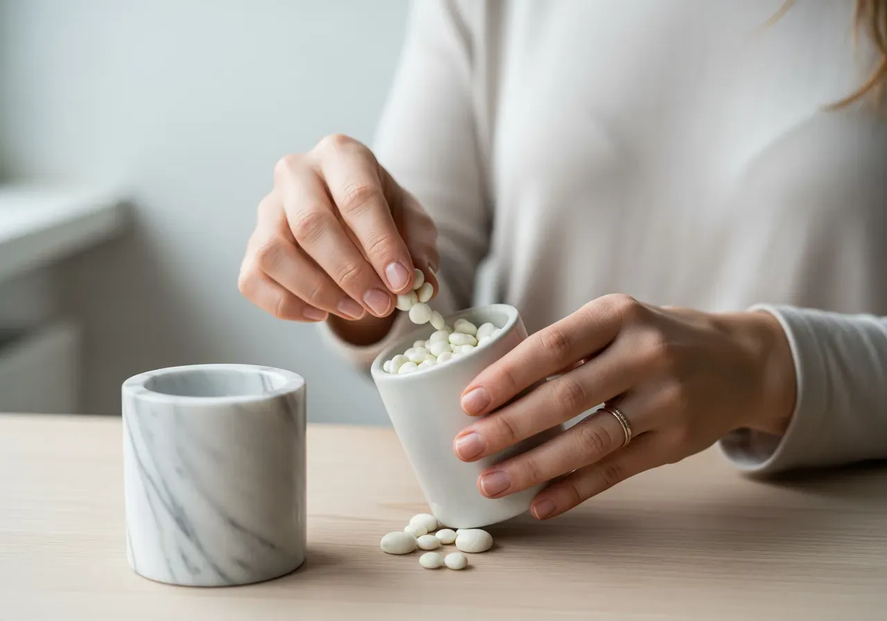Påfyllning av ljus i marmor och keramik