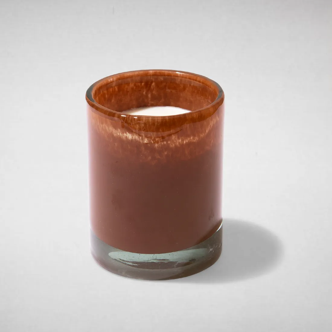 Red glass candle - Peaches